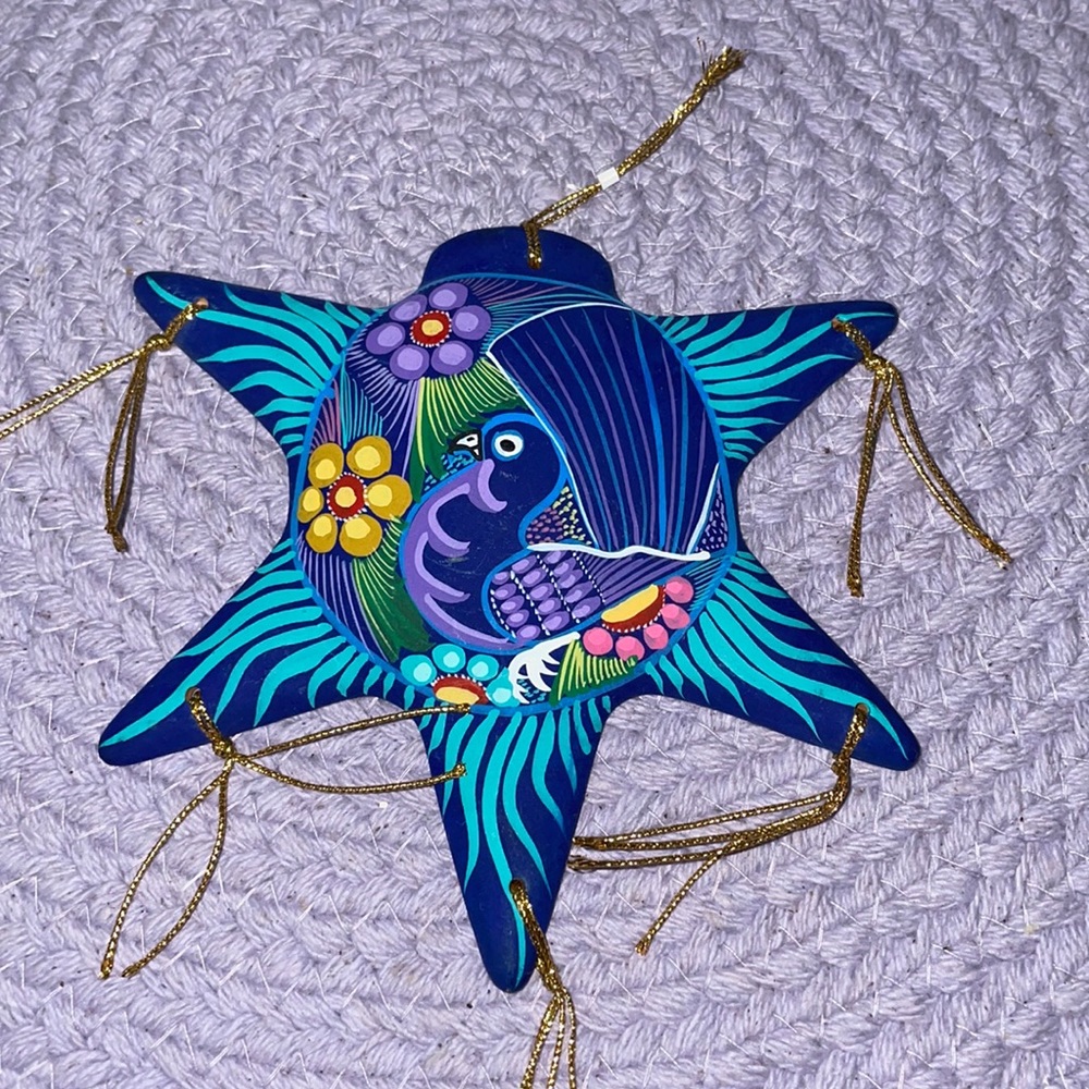 Ines Hecho En Mexico Peacock Ornament!